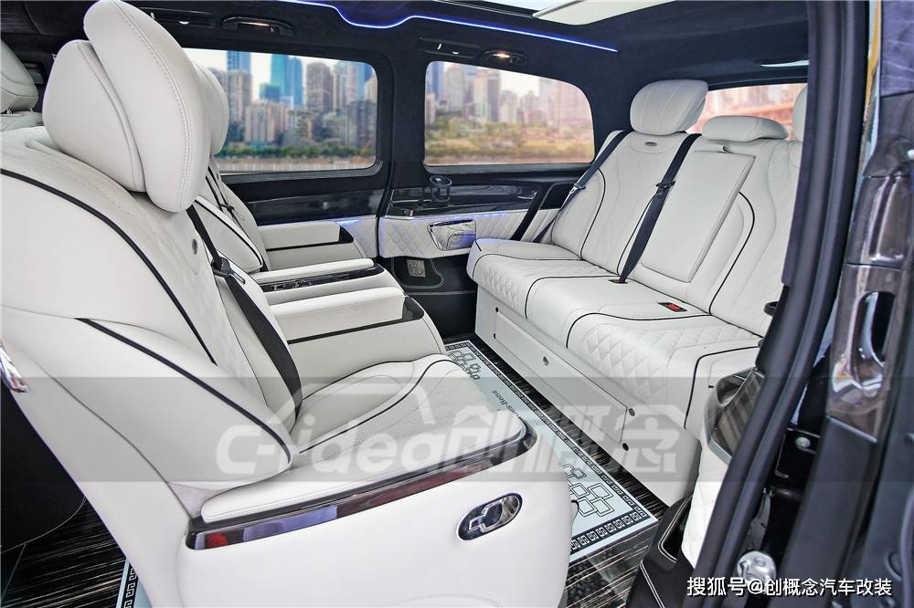 奔驰V260内饰全新优化升级，改装超奢华航空路座椅_搜狐汽车_搜狐网
