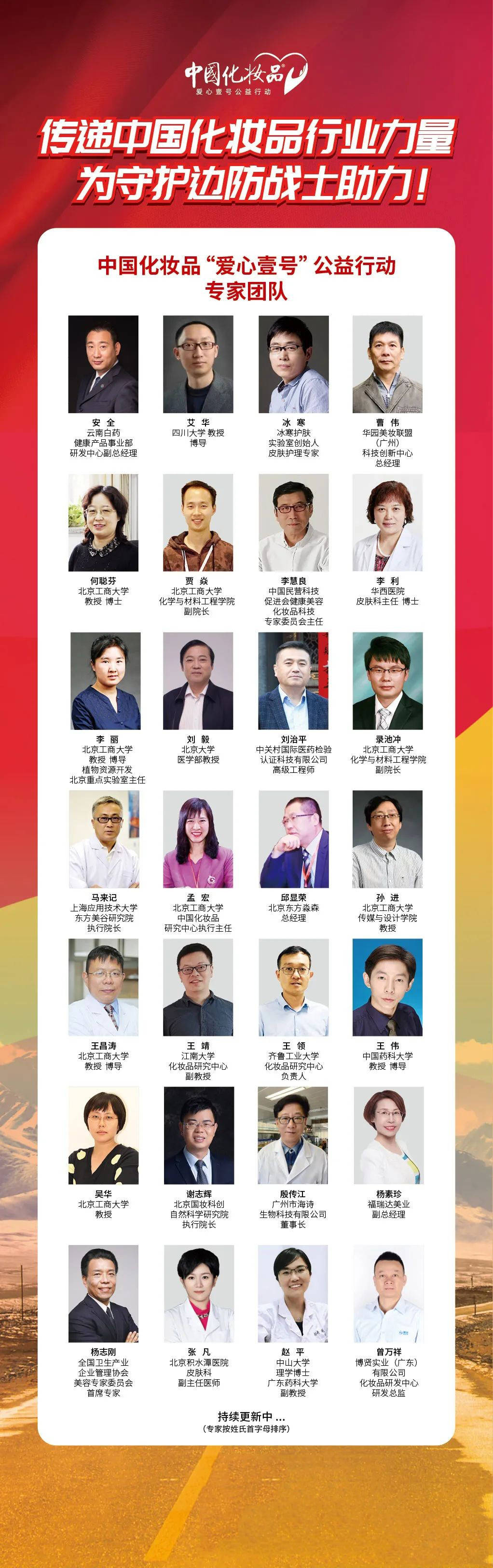 28人致敬边防战士爱心壹号产品评审专家名单公布