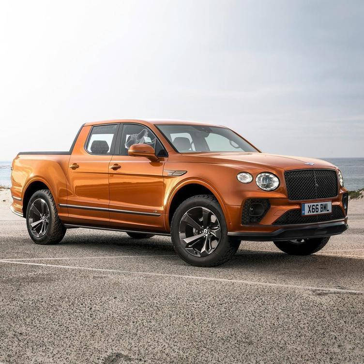 宾利添越皮卡版渲染图曝光外观很豪华