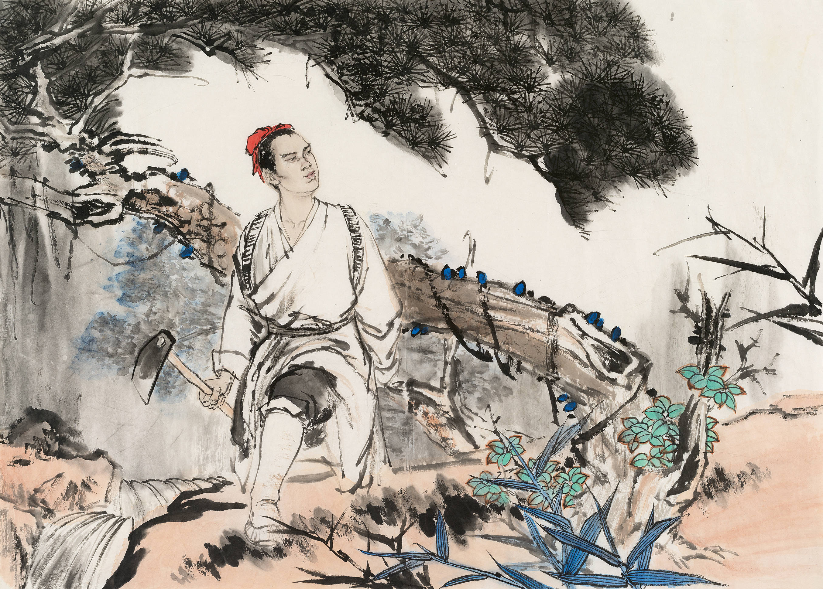 田螺姑娘赵晨人物画欣赏