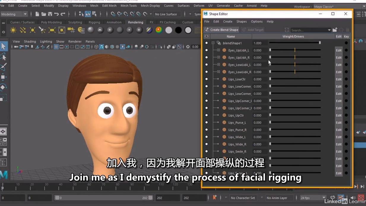原創maya角色面部表情動畫製作視頻教程mayafacialrigging