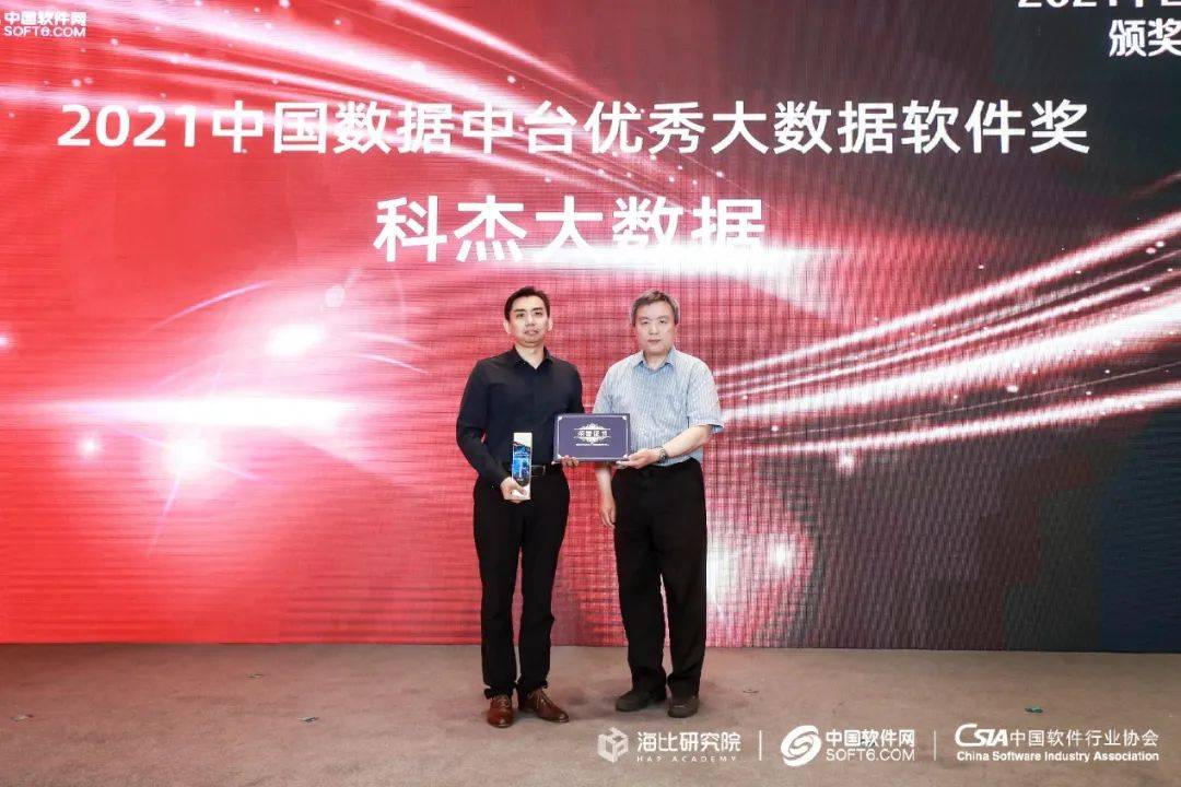 科杰喜获2021数据中台优秀大数据软件奖项荣登数据中台用户满意top5