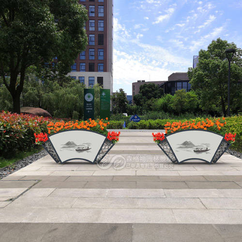 森格物扇形宣传画pvc花箱