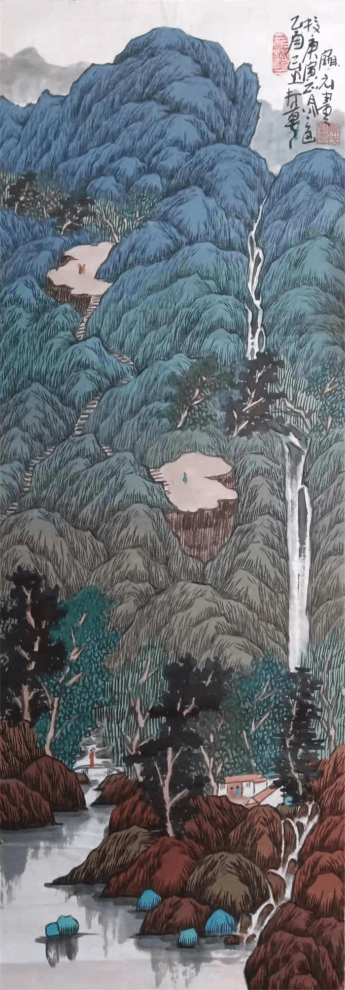 艺术家陈宝元绘画已从水墨山水转为色彩山水的新时代