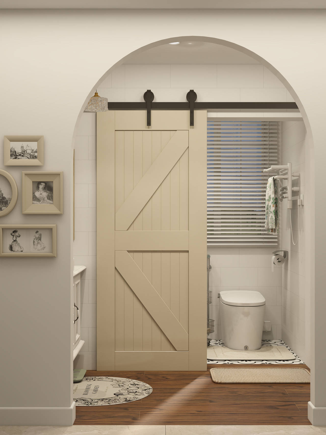 浴室装修设计年轻人都喜欢的谷仓门有什么优点