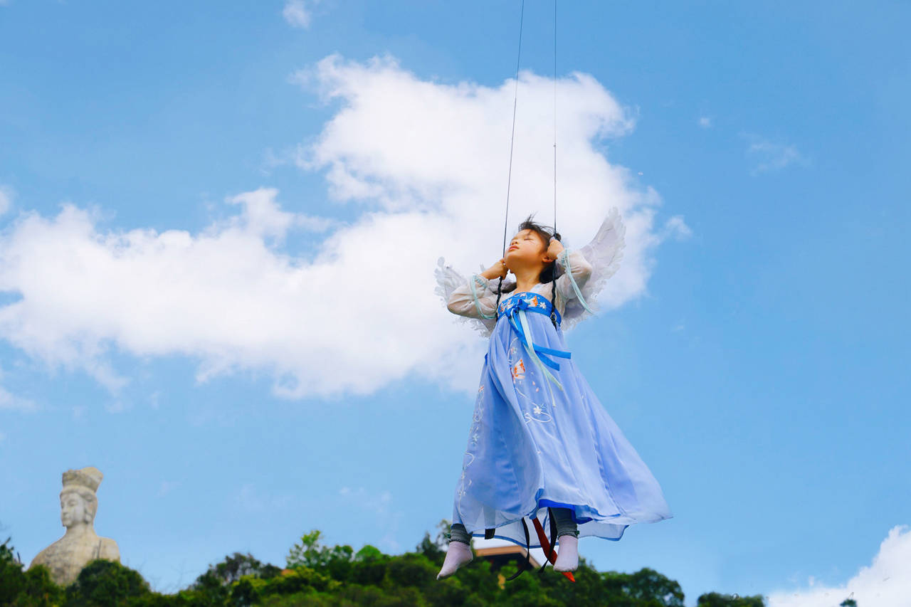 威亚与汉服的碰撞过江龙飞行体验圆您武侠梦