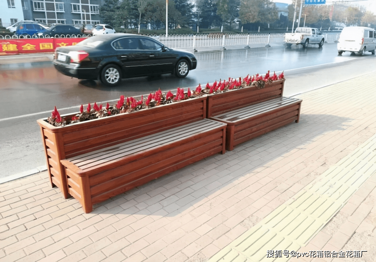牛多金铝合金花箱座椅,pvc花箱座椅,人走累了可以休息观赏花朵