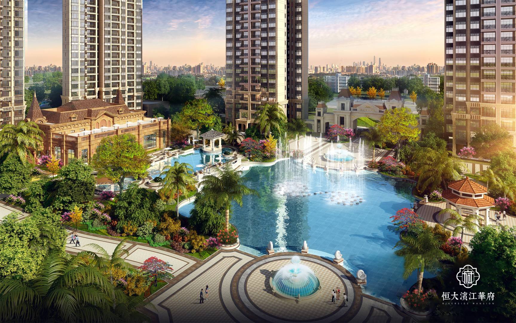 恒大滨江华府户型图_效果图-售楼中心_佛山_发展_楼盘