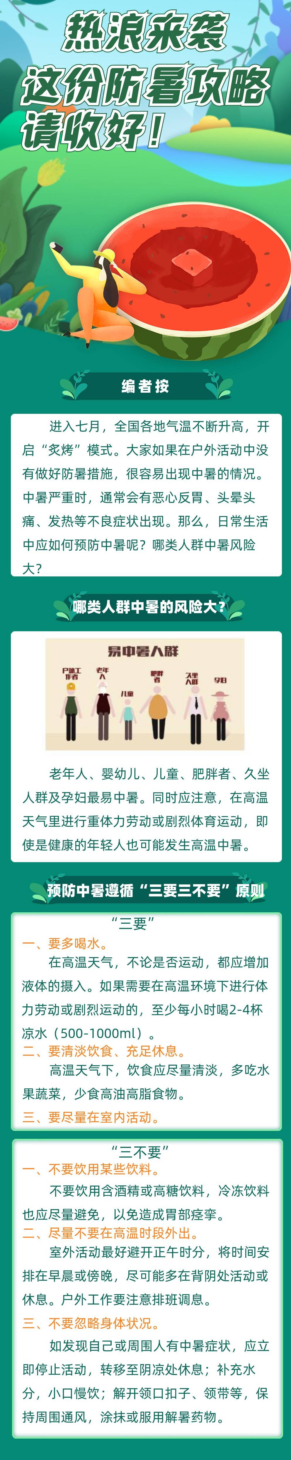 高温|热浪来袭，这份防暑攻略请收好！
