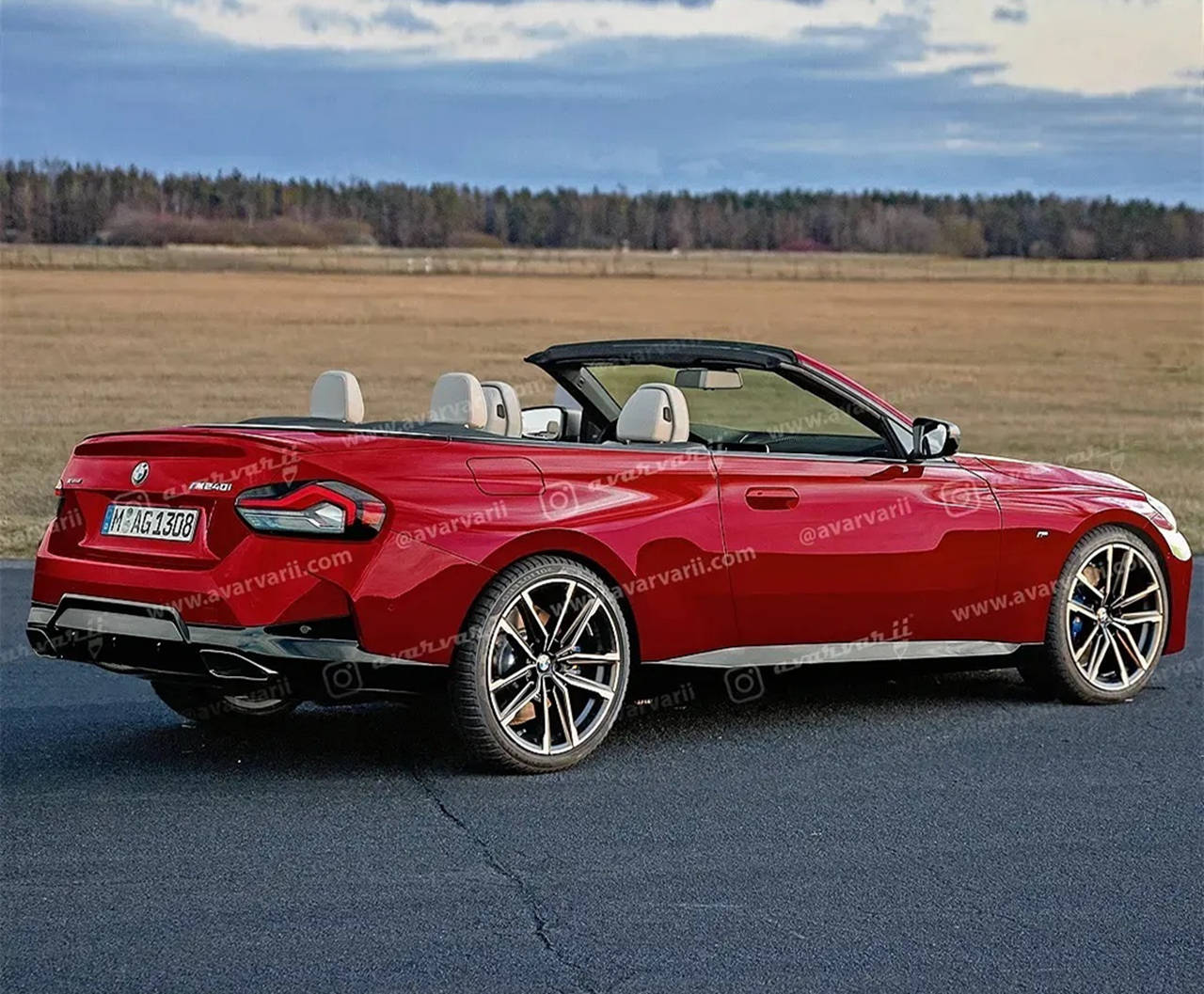 全新宝马2系coupe敞篷版渲染图曝光,双排座椅软顶设计