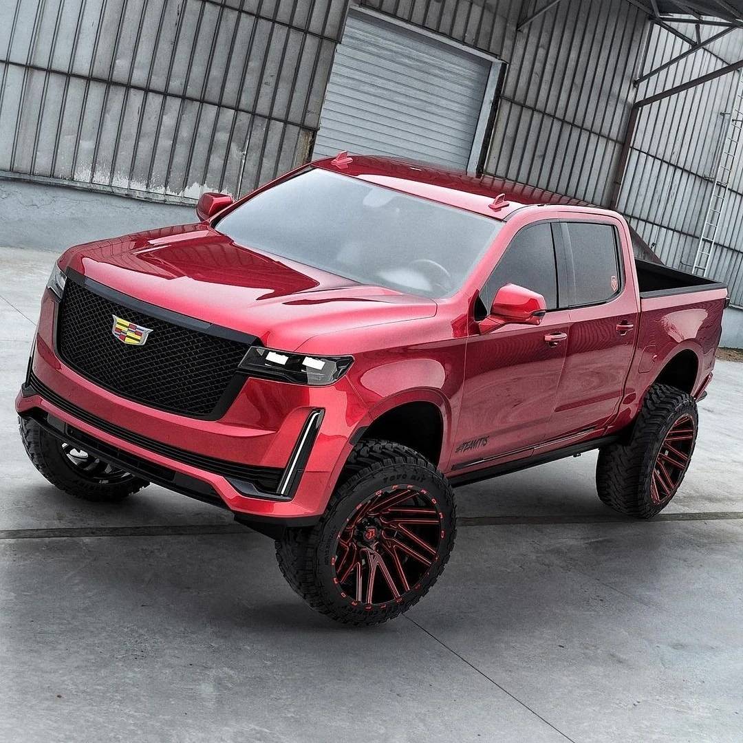 全新凯迪拉克凯雷德皮卡版最新渲染图曝光外观运动并且高级