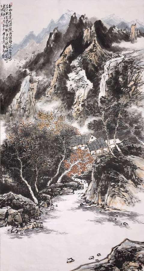 陕西大长安国画院建院五周年展示月丨画家·王胜_山水画