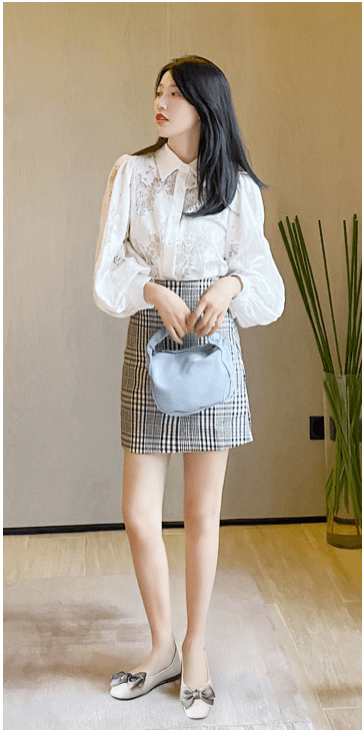 米色|四款蝶飞浅口单鞋穿搭,看看女神都是怎么营业的?