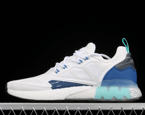 nasaxadidaszx2kboost宇宙白蓝低帮高弹复古休闲运动百搭跑鞋