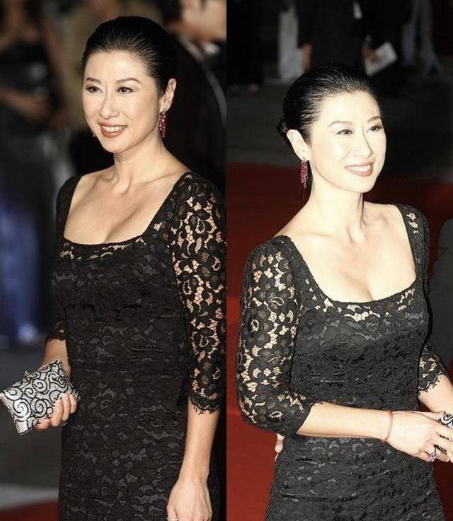 曲线|叶倩文真是不服老,穿这么“紧”的蕾丝裙,好在一点赘肉都没有