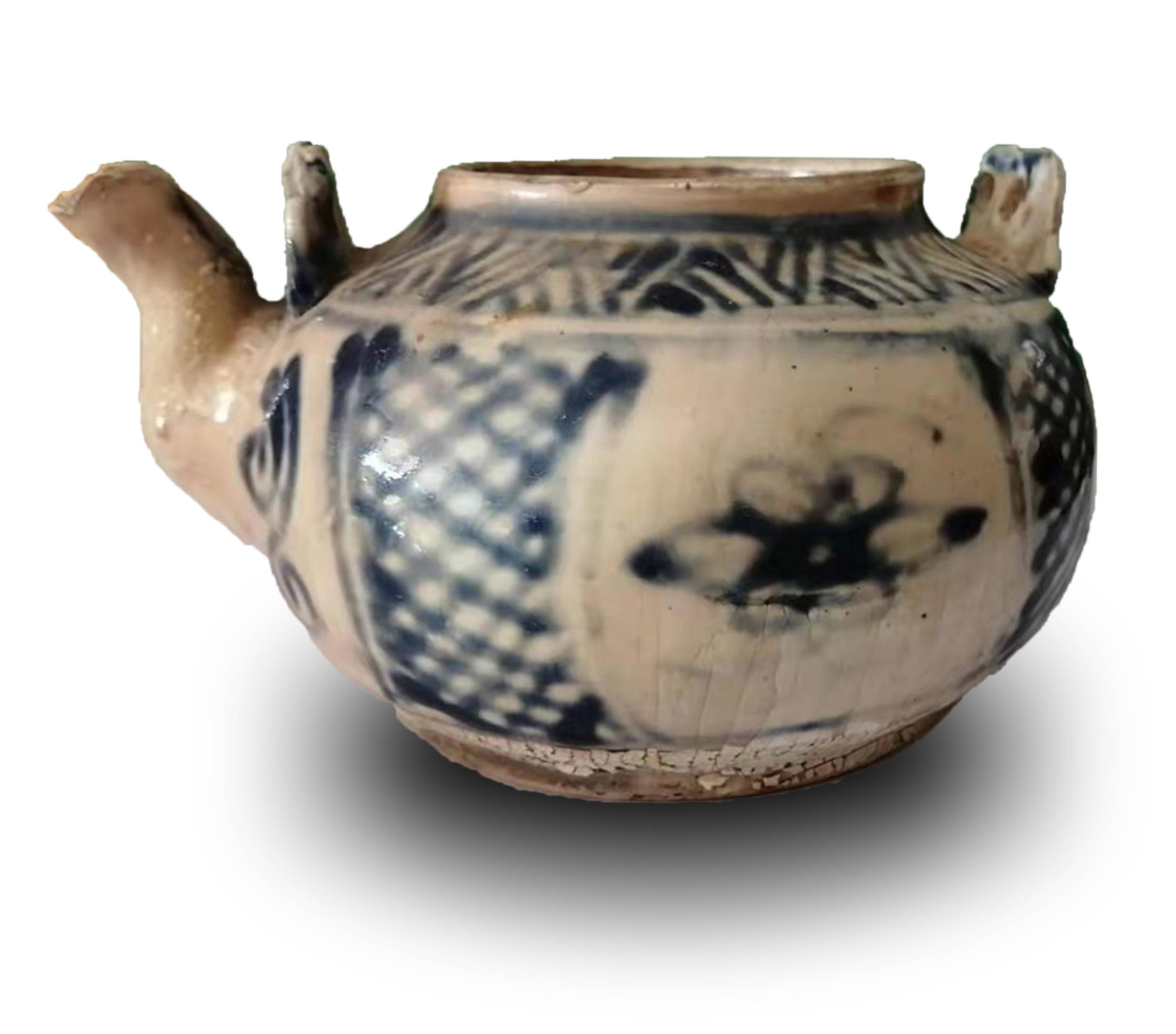 藏品鉴赏青花四系壶