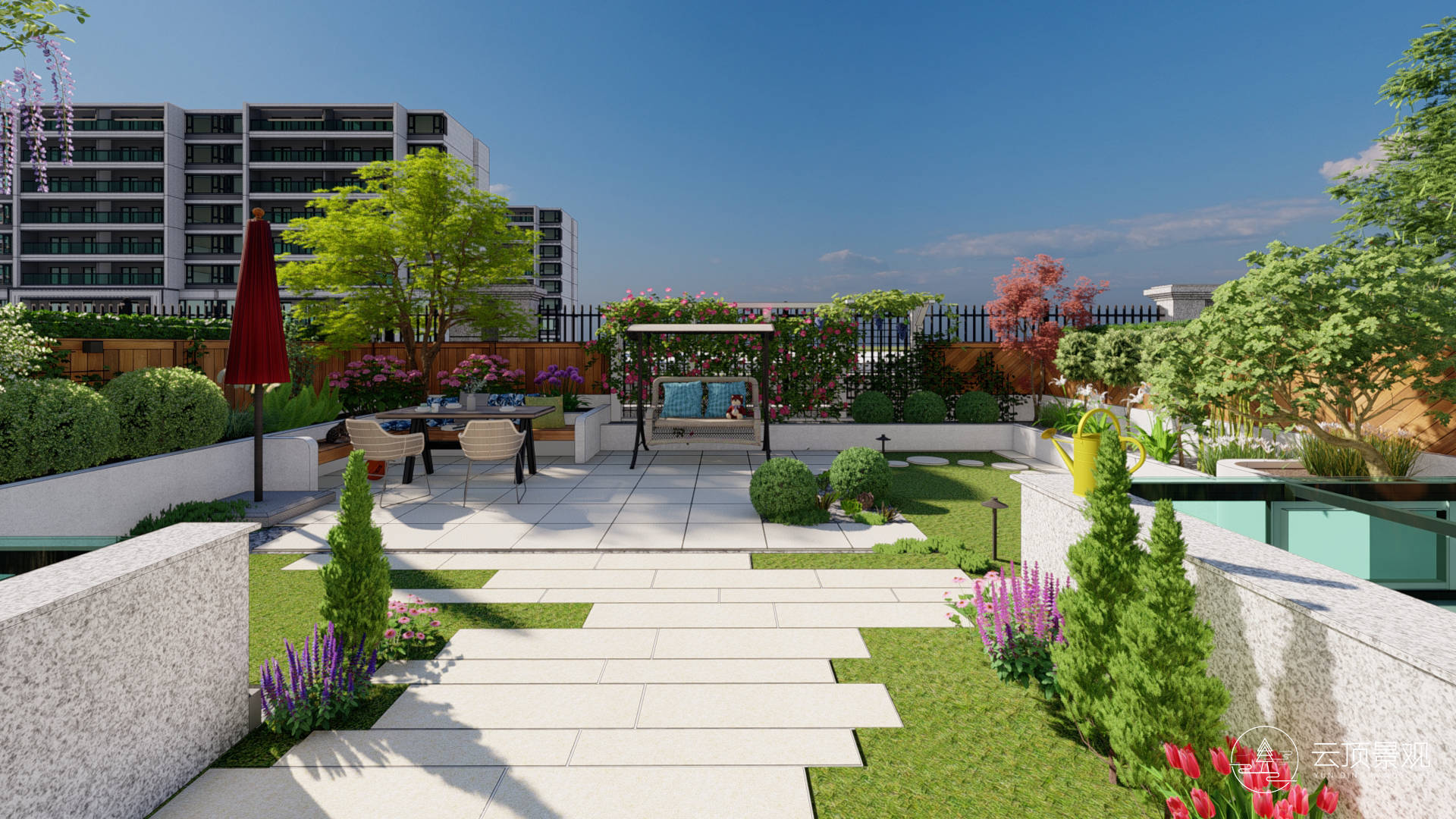 70平现代庭院|打造兼容并蓄的花园空间