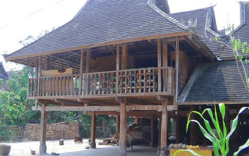 傣族竹楼结构图片