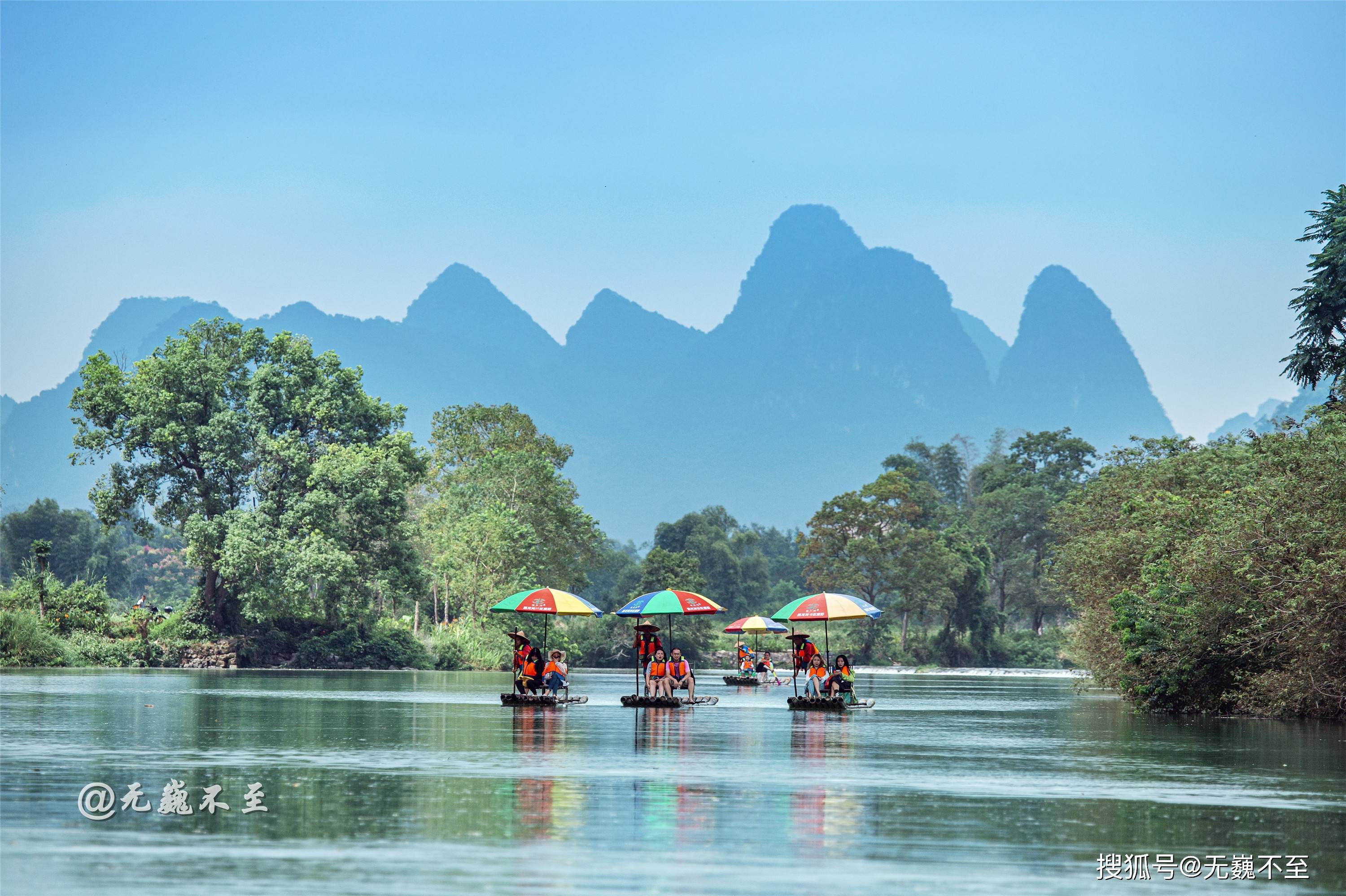 桂林阳朔遇龙河,山水诗画真桃源