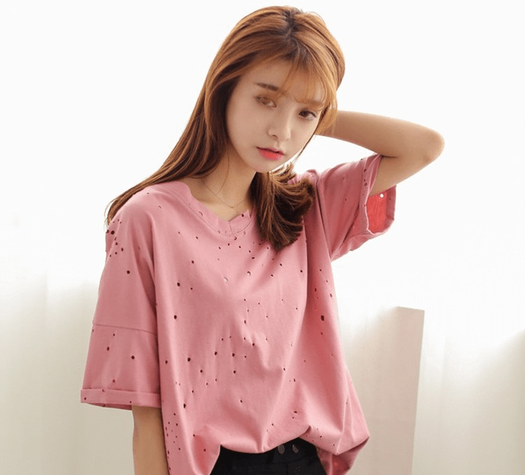 后背|破洞T恤 展现你的帅气与性感！