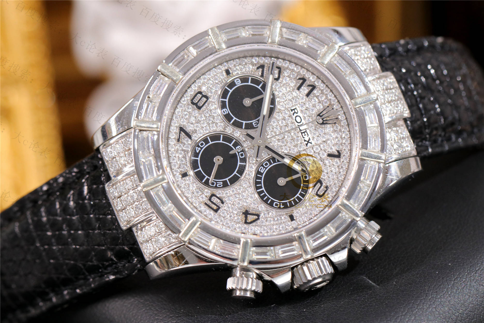 大c论表劳力士迪通拿改装镶钻满天星