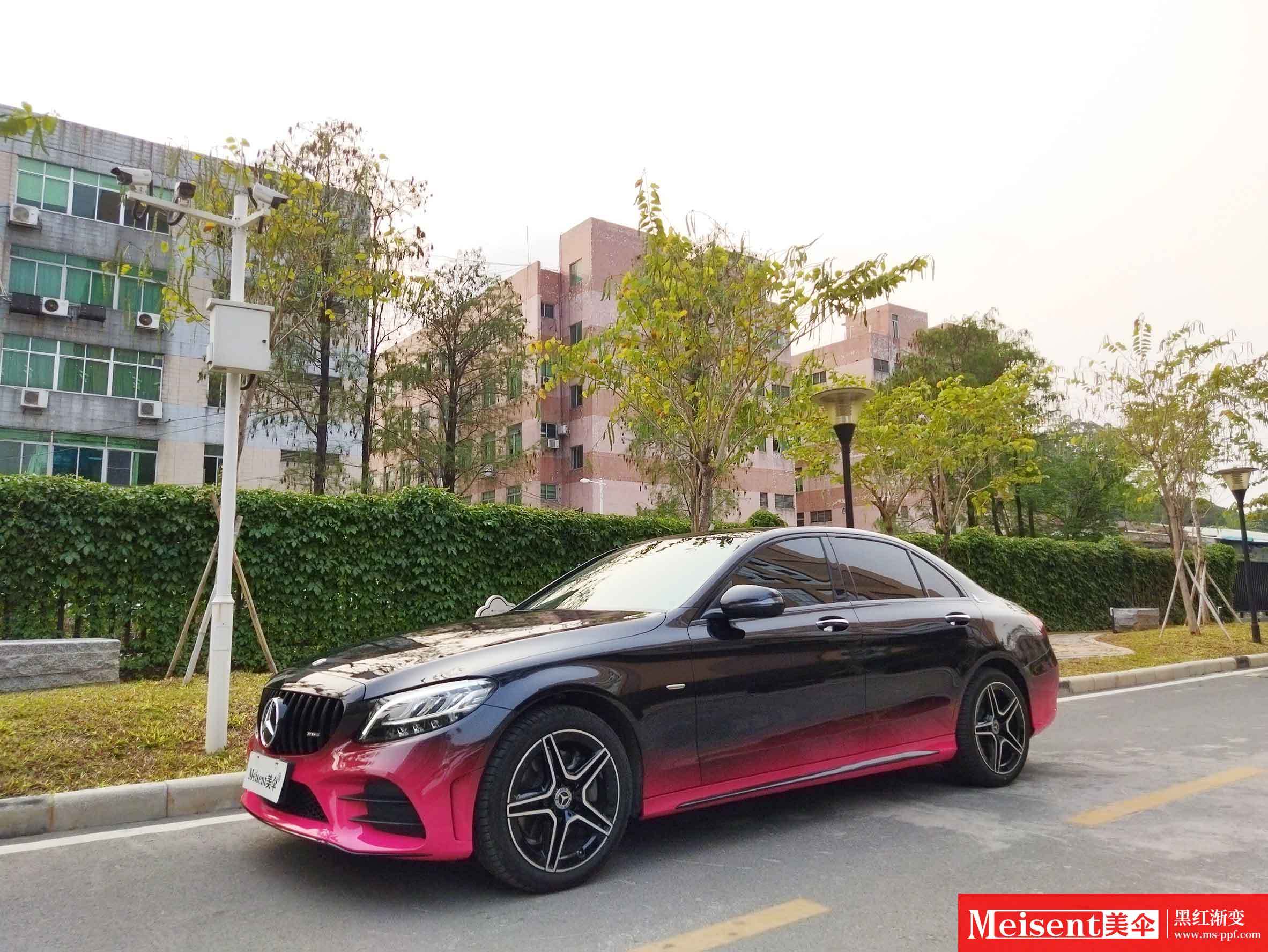 美国meisent美伞进口高端改色膜 黑红渐变--奔驰_搜狐汽车_搜狐网