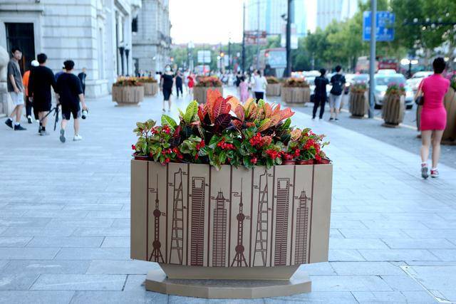 一组创意满满的上海外滩花箱