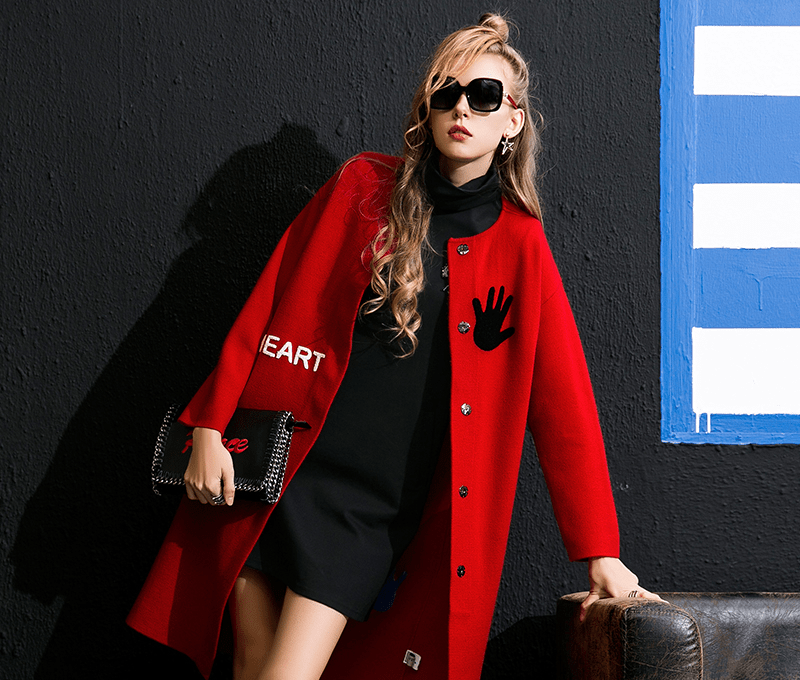 气息 秋风拂面,长款针织衫穿在身上保暖又美腻