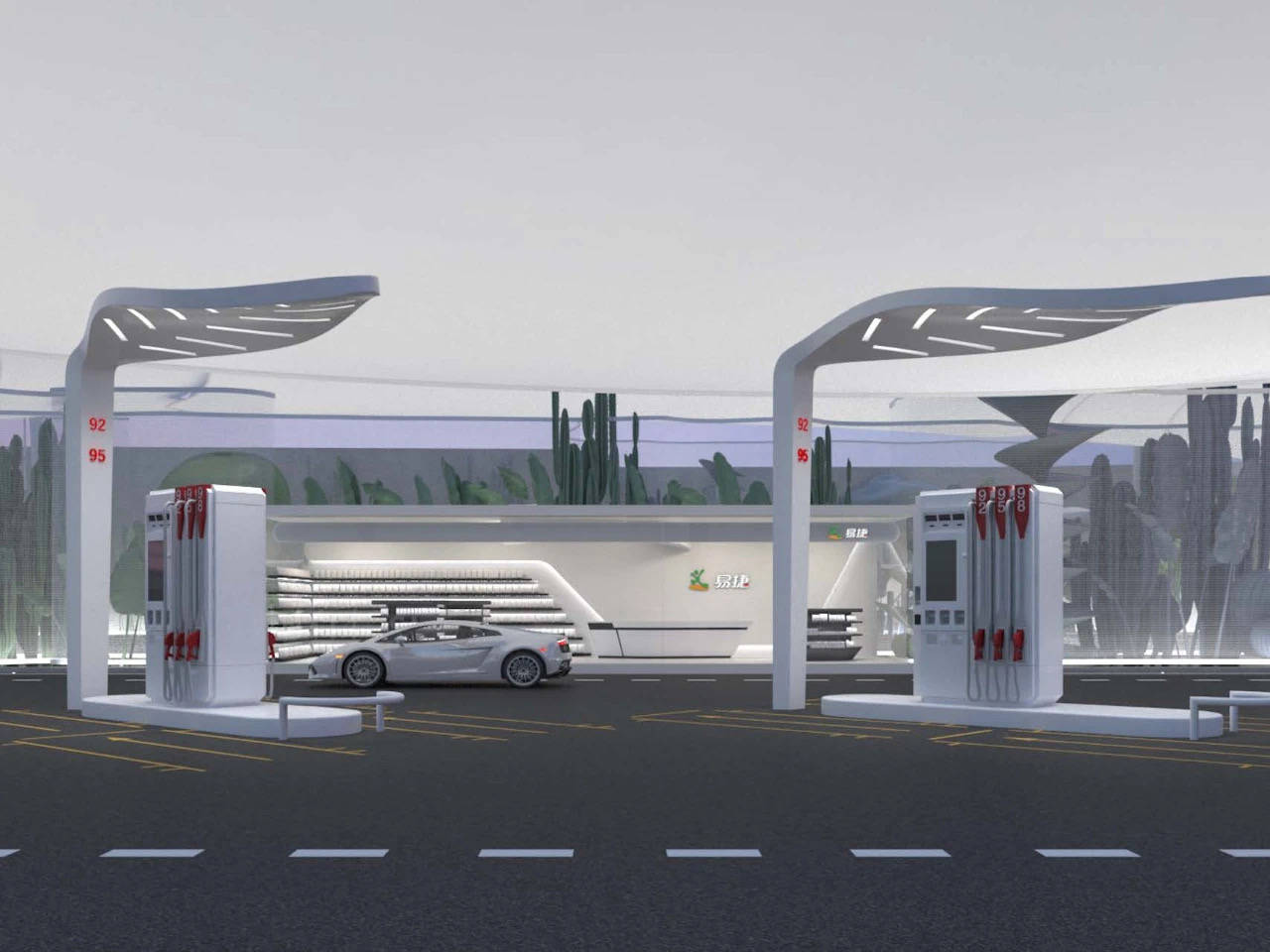 国内首座以潘多拉为创意主题的加油站设计,打造沉浸式体验场景!