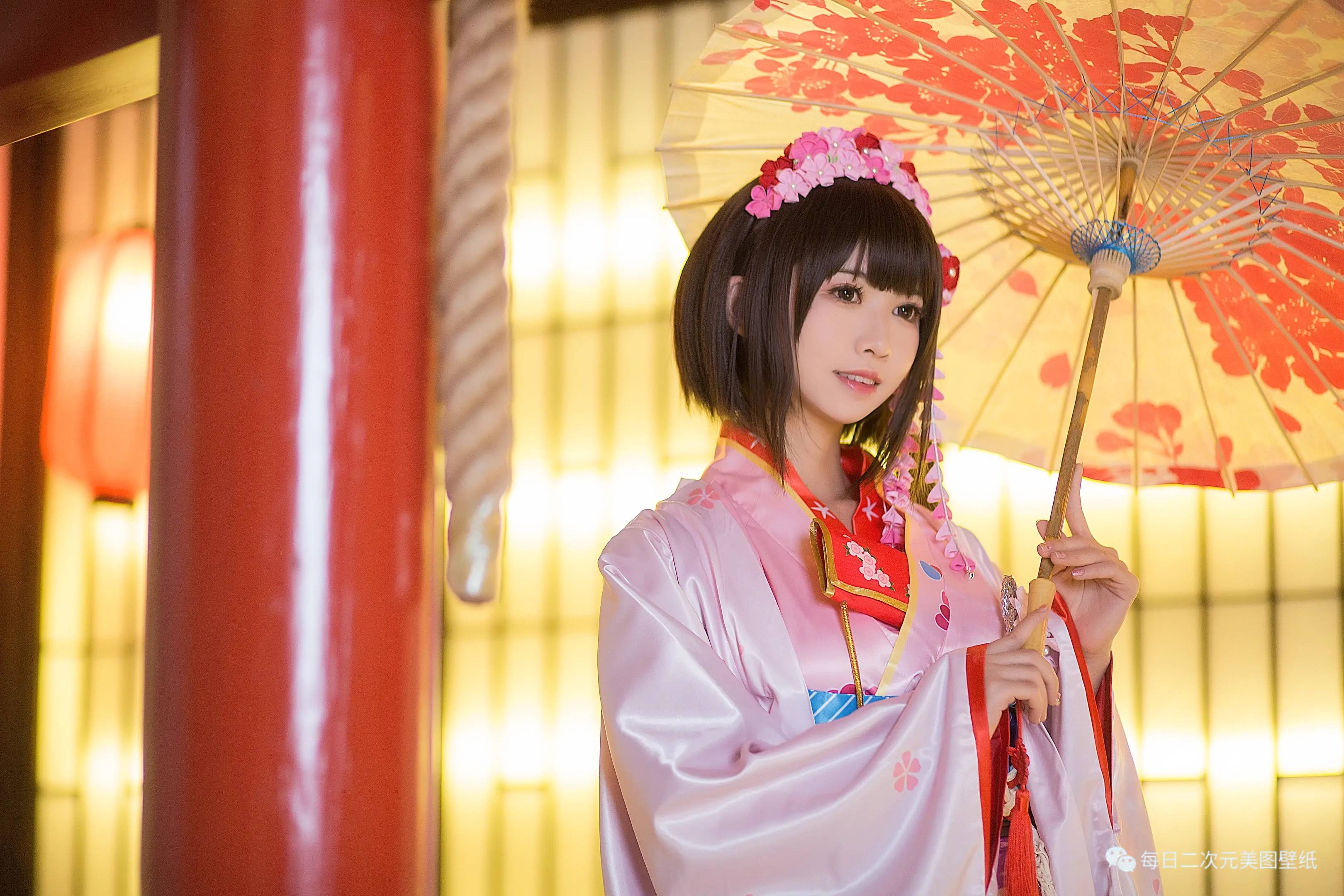 cos美图加藤惠和服