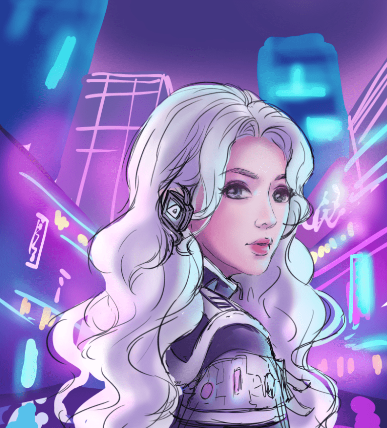 画师戳戳教你画赛博朋克女孩