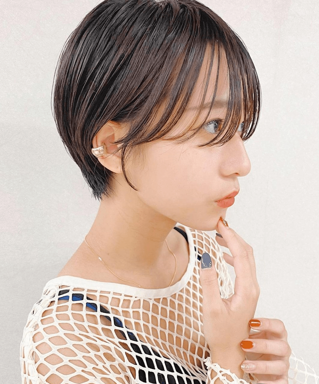 日系少女感短发.