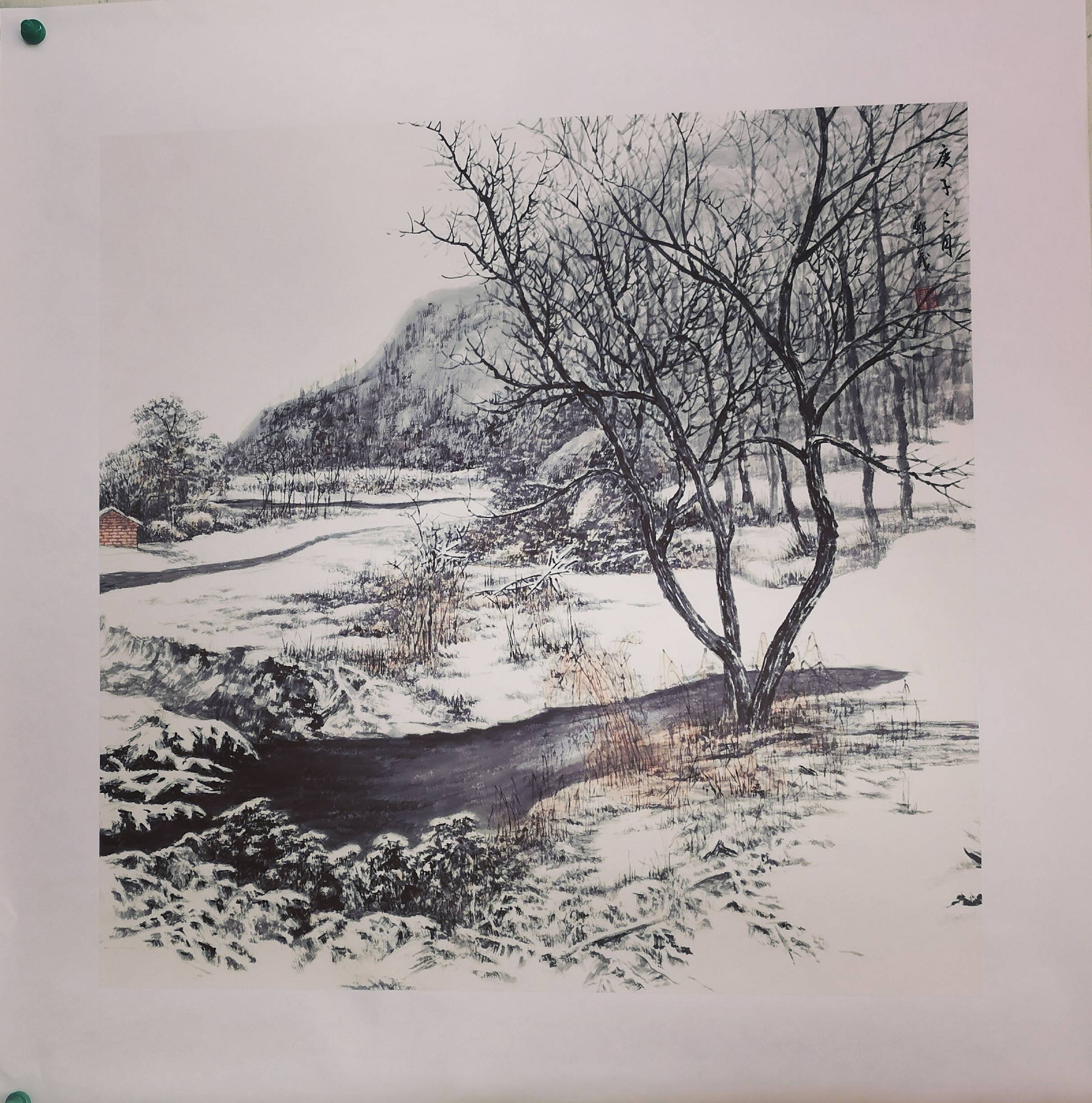 冰雪世界淡墨轻痕关东画家郑义