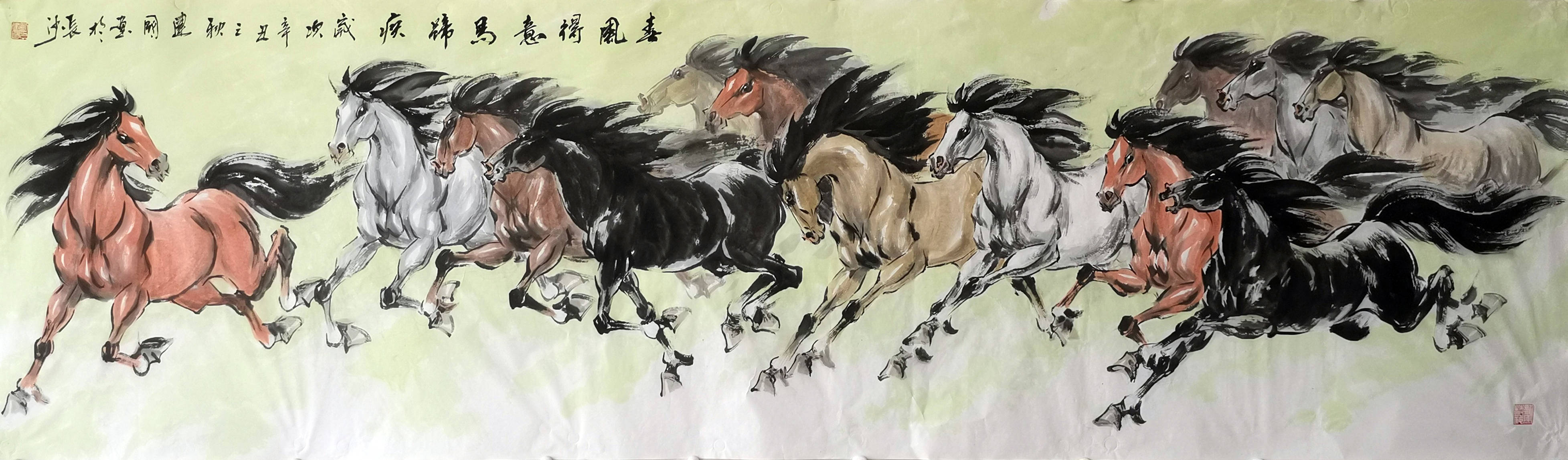 画家刘建国先生2021骏马新作赏析