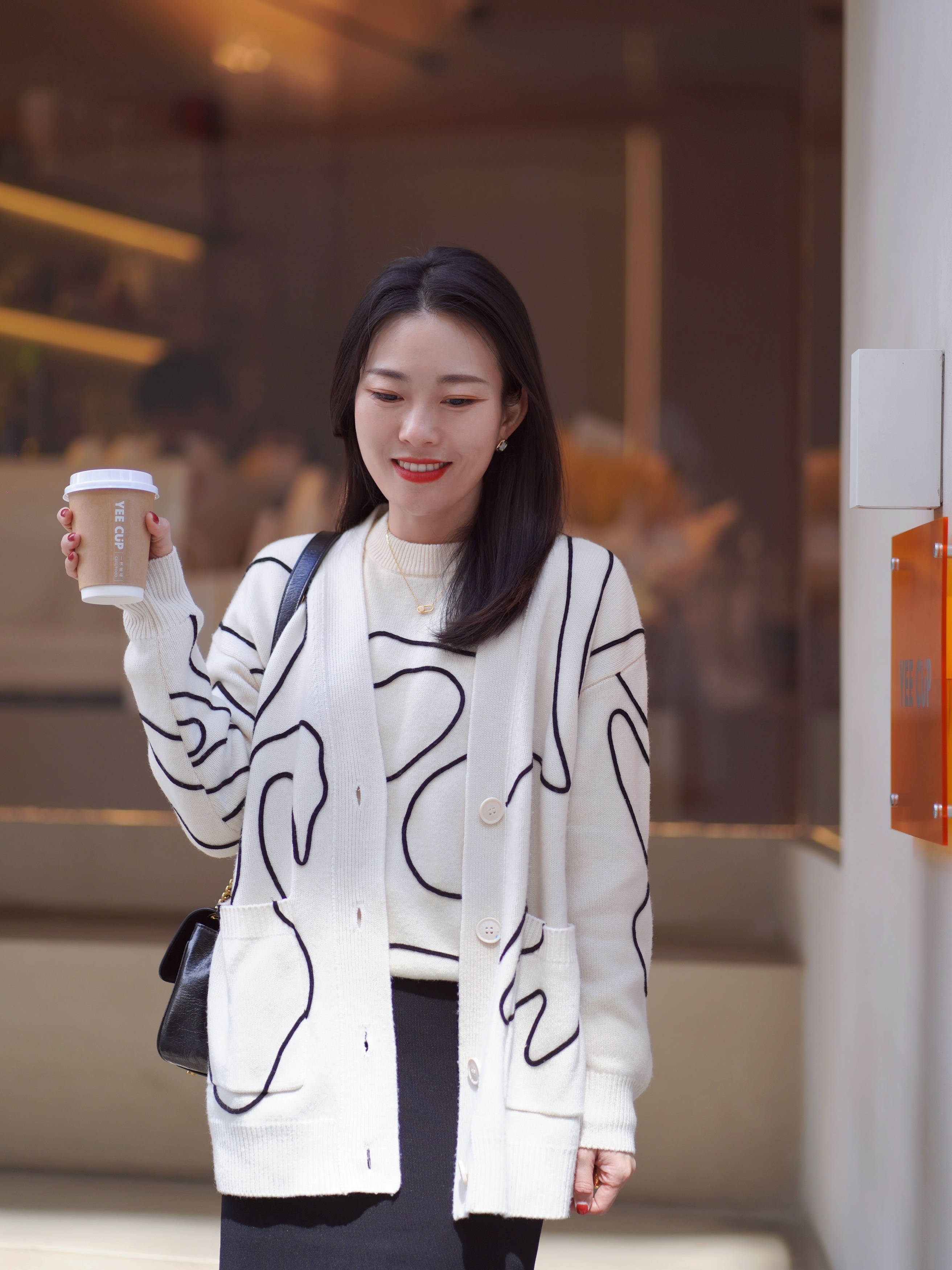 幸运 又见简约耐看的黑白配,ORANGE CUBE快乐开关项链点睛之笔