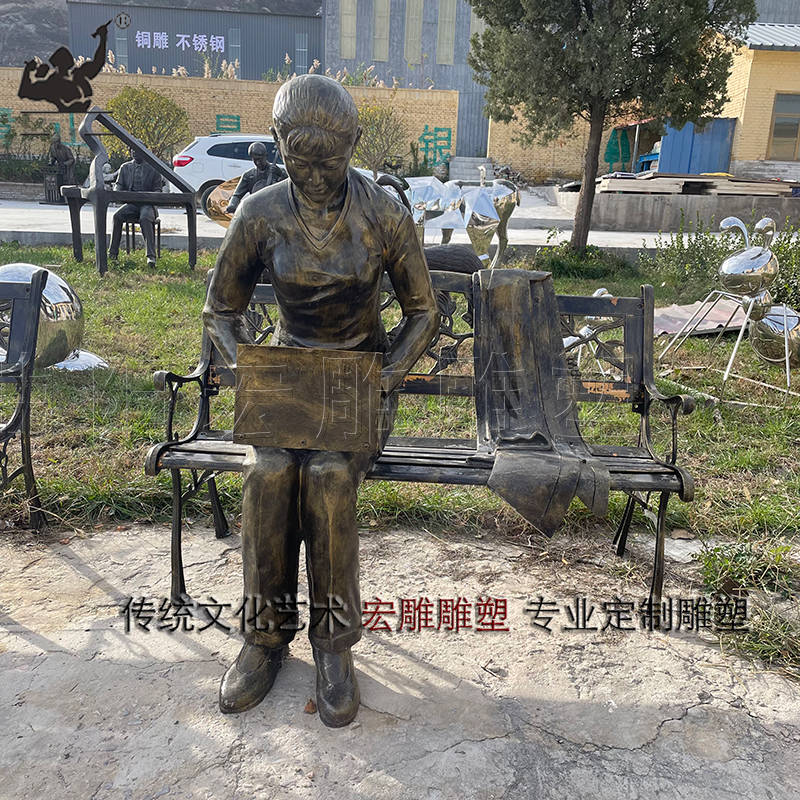 户外定制大型民俗玻璃钢现代人物雕塑 源头厂家创意定做工艺品