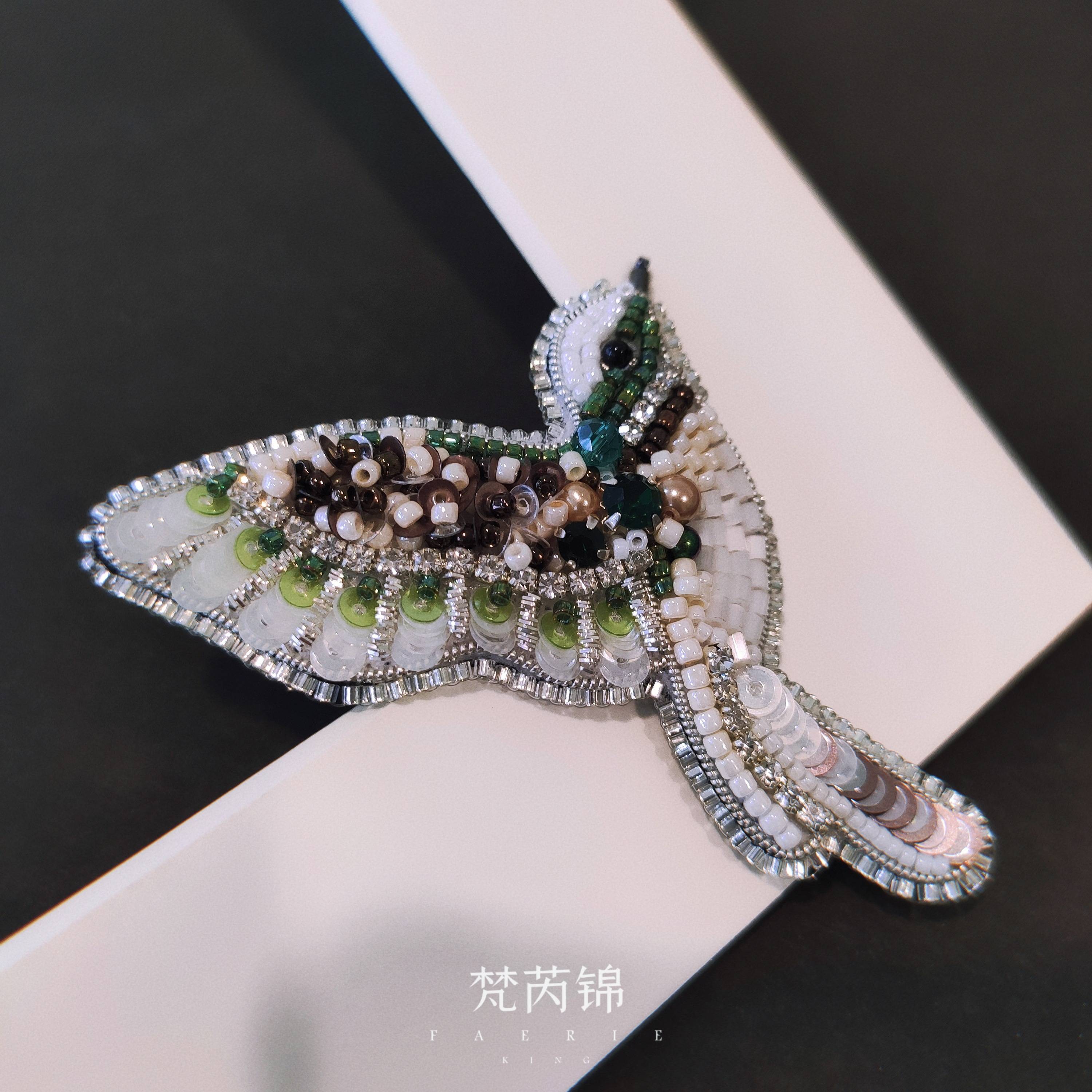 手工刺绣法式刺绣梵芮锦刺绣胸针分享