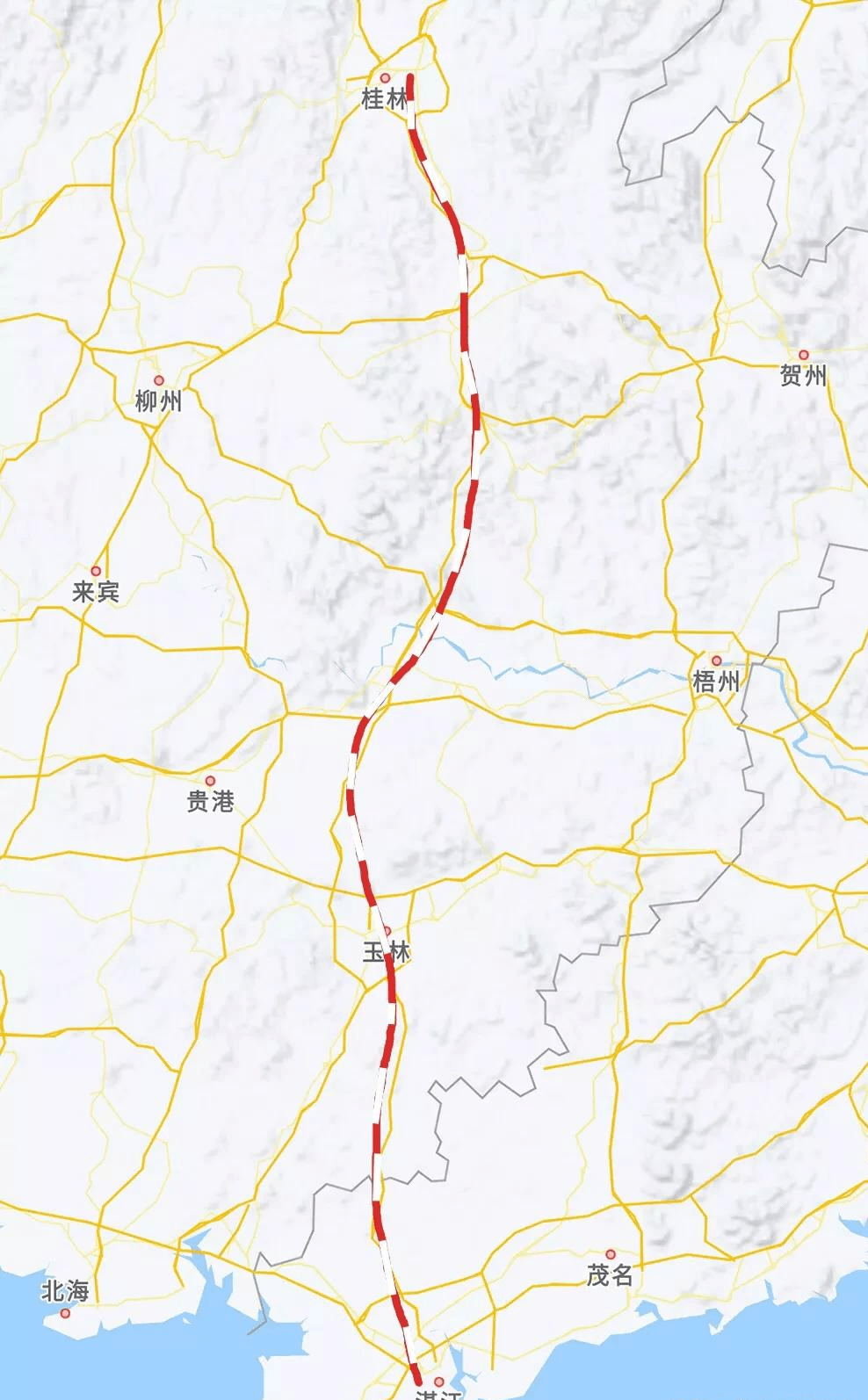原创桂林至湛江高铁穿越广西人口稠密地区但是尚未列入十四五规划