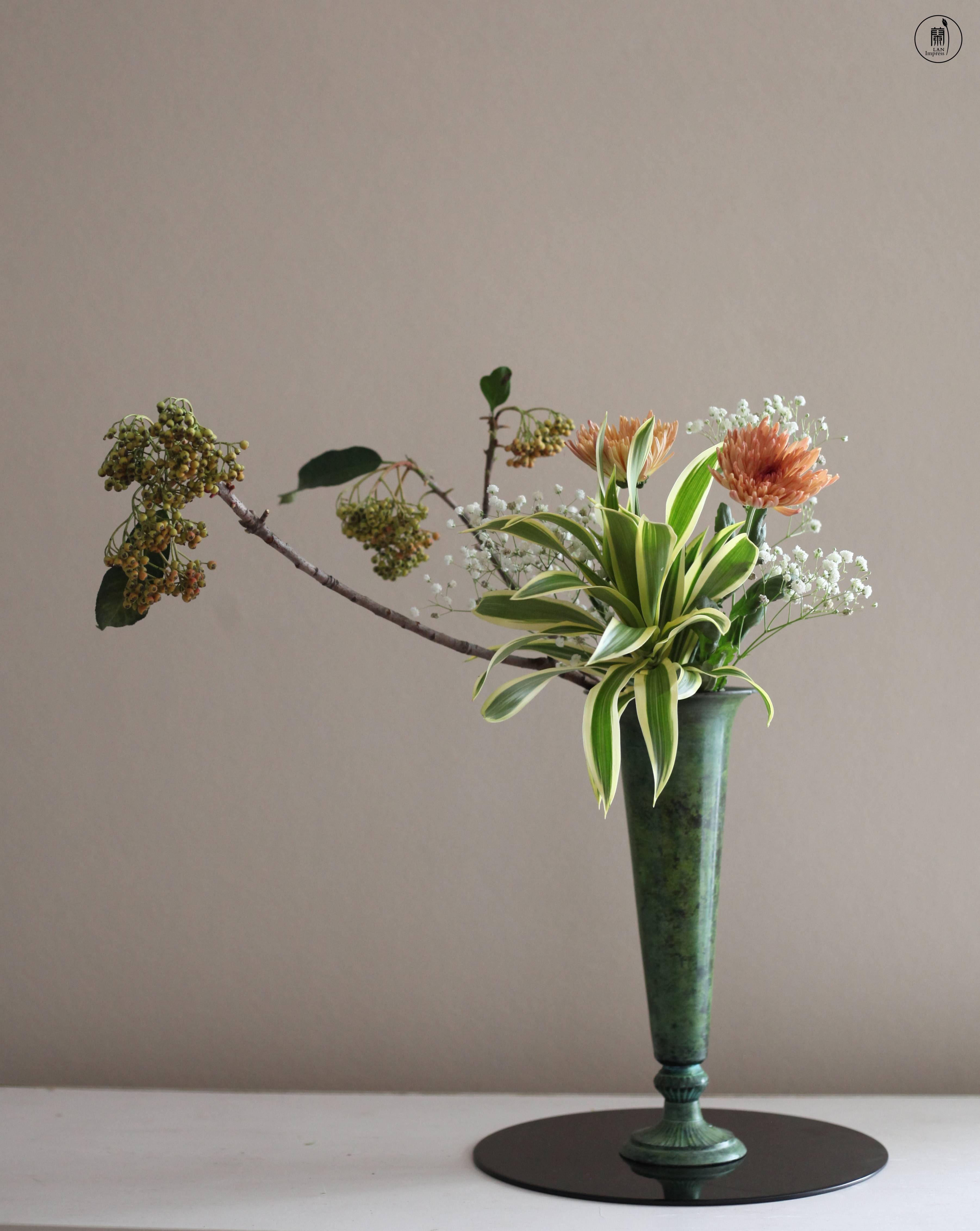 小原流日式插花|西安兰印象花道教室#小雪