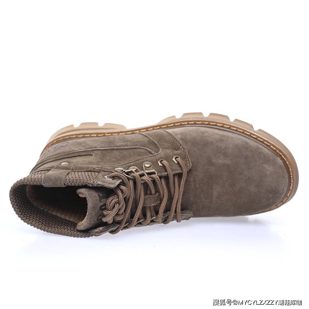 推土机 卡特CAT Miel Raz Mid 秋冬中帮牛皮系带马丁靴英伦工装户外休闲百搭鞋P720228