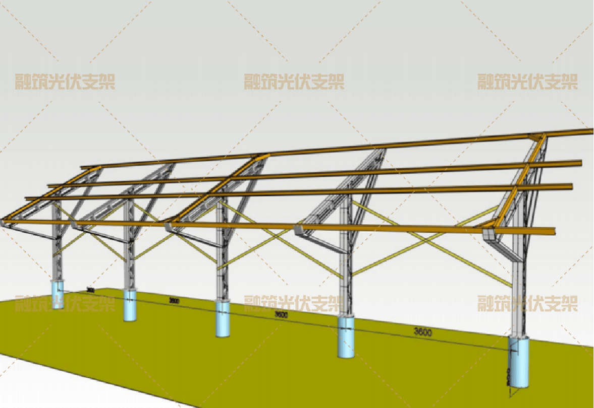 【设计案例】单排柱镀铝锌光伏支架
