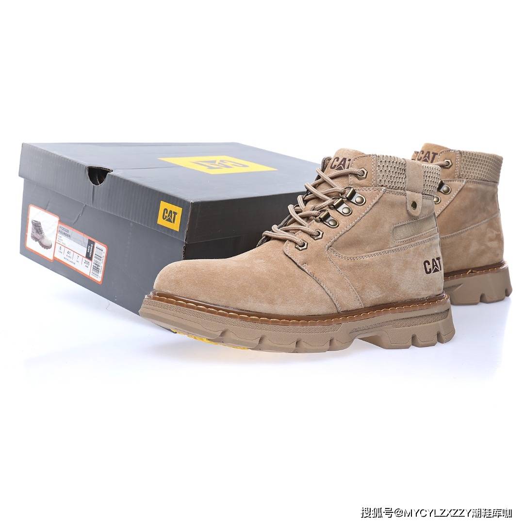 推土机 卡特CAT Miel Raz Mid 秋冬中帮牛皮系带马丁靴英伦工装户外休闲百搭鞋P720228
