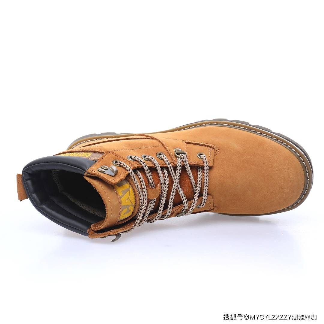 推土机 卡特CAT Miel Raz Mid 秋冬中帮牛皮系带马丁靴英伦工装户外休闲百搭鞋P720228