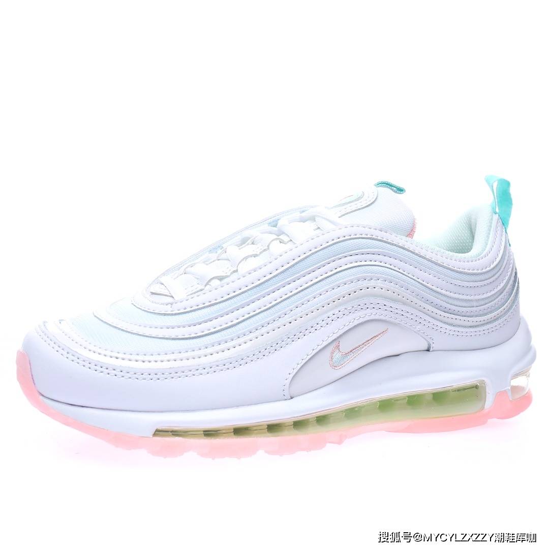 Pearl耐克Nike Air Max 97 ESS&quot;Pearl White/Pink&quot; 气垫运动慢跑鞋 DJ149