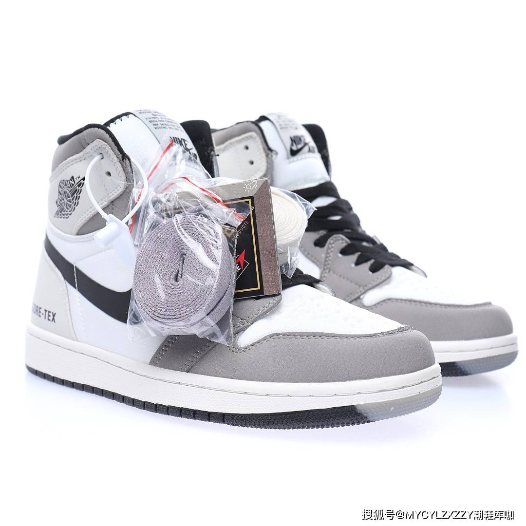 防水 耐克Nike Air Jordan 1 Retro High AJ乔丹1代高帮白灰紫防水3M反光DB2889-100