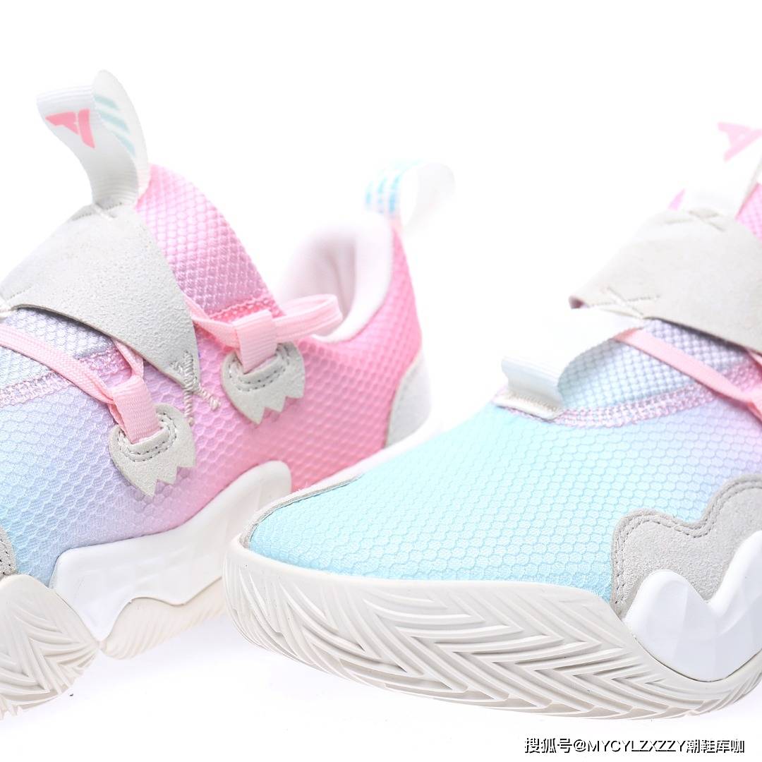 文化 Adidas Trae Young 1&quot;Cotton Candy&quot;特雷·杨1代低帮运动篮球鞋 H689