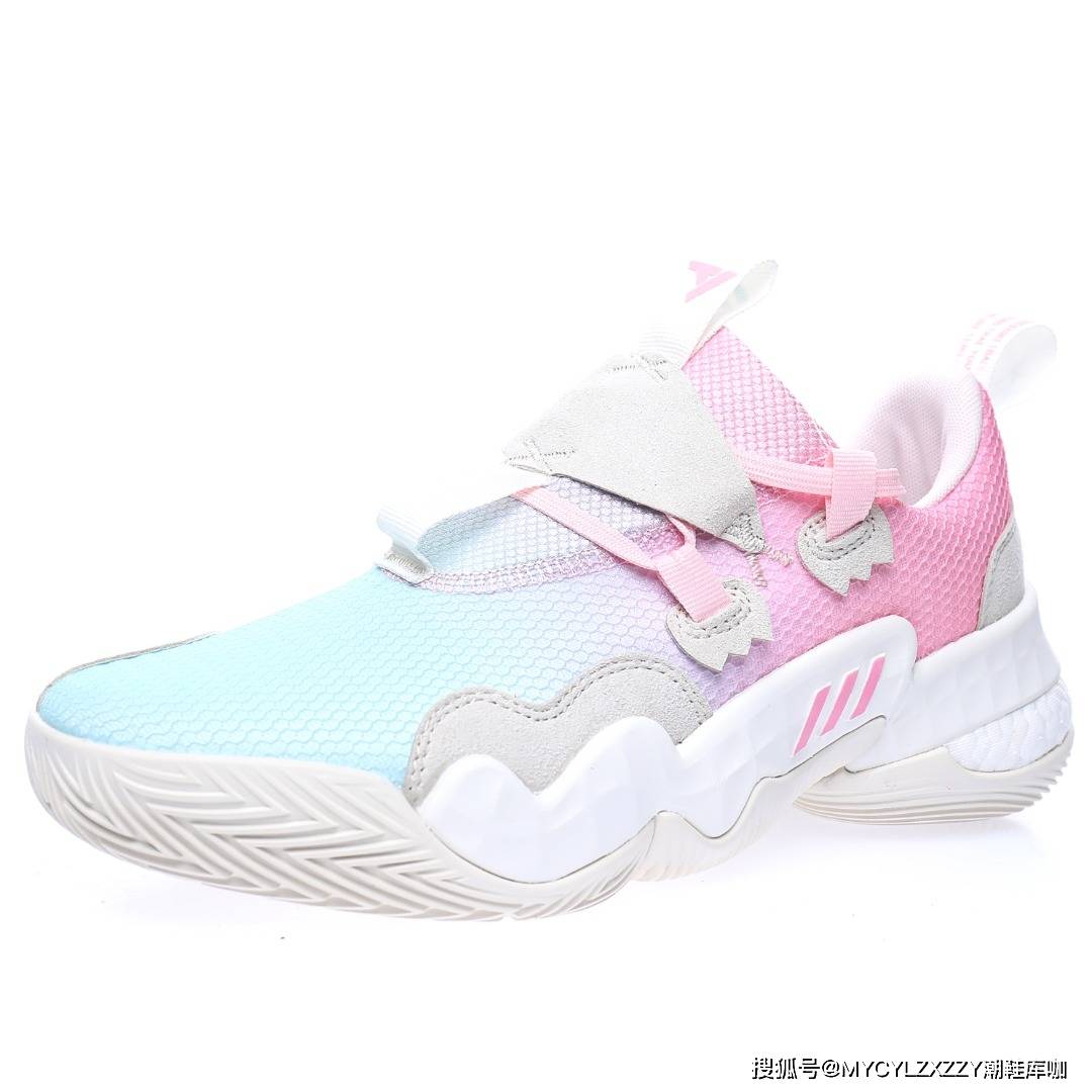 文化 Adidas Trae Young 1&quot;Cotton Candy&quot;特雷·杨1代低帮运动篮球鞋 H689