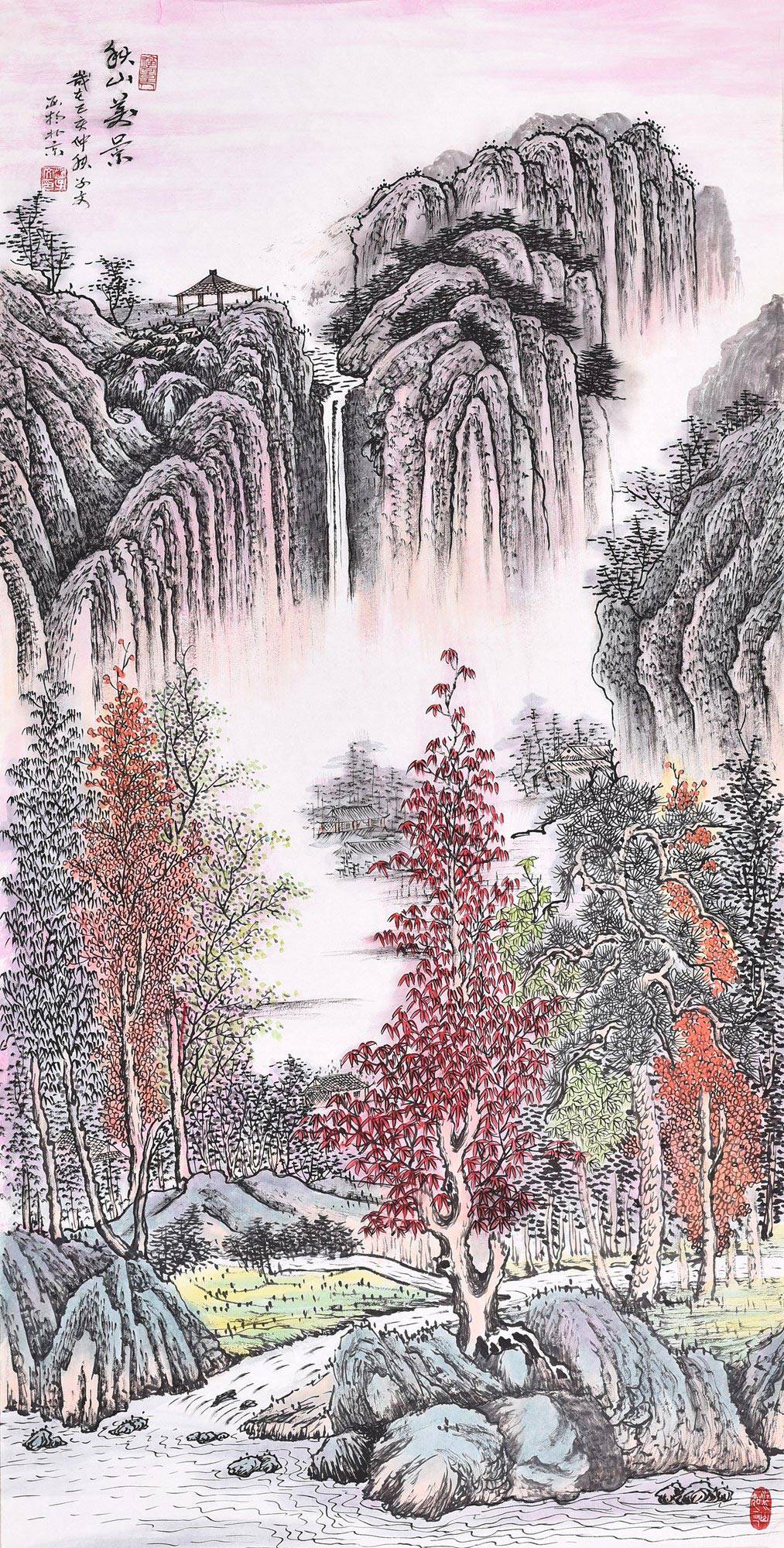 山水画画家赵子文