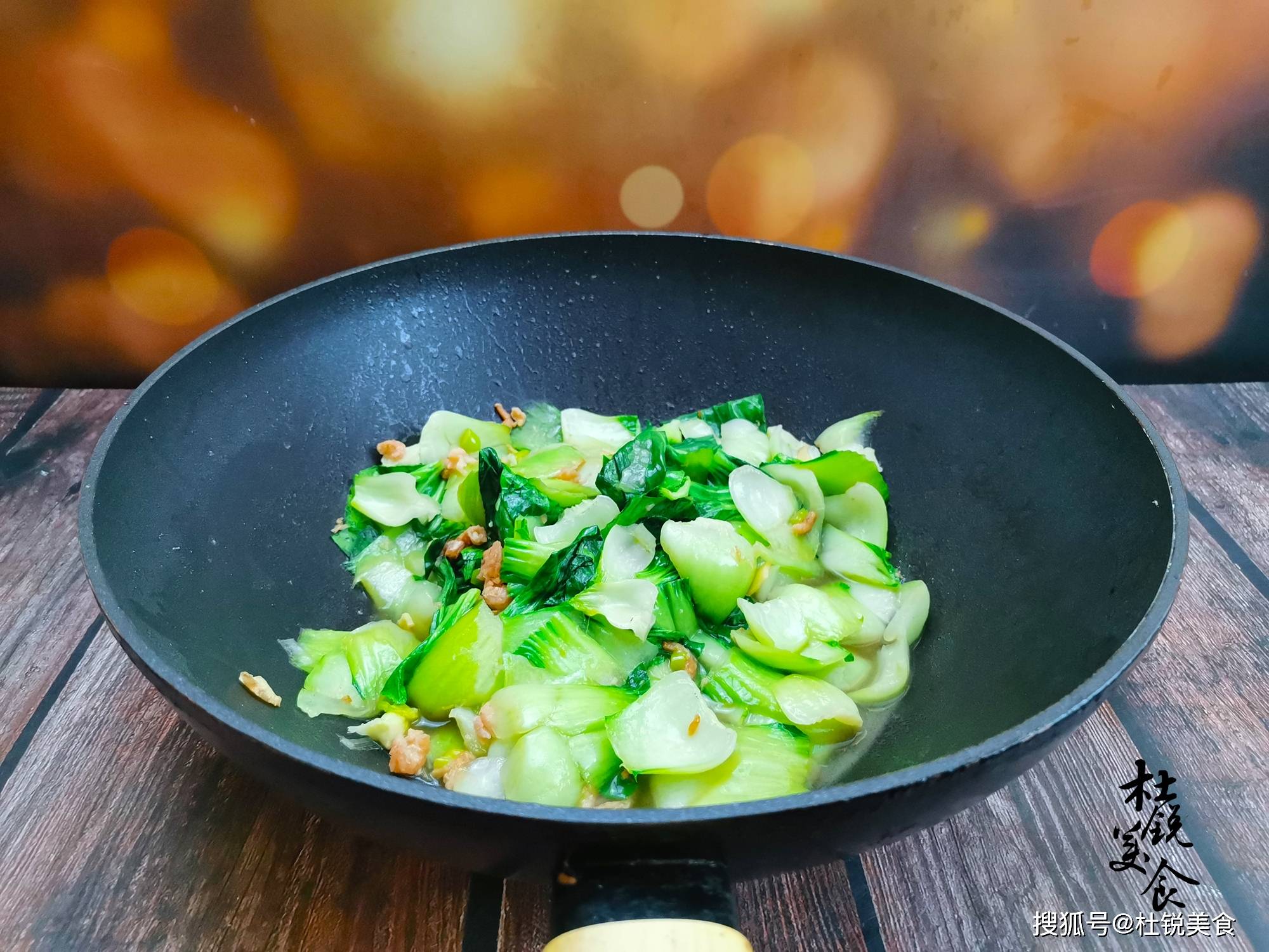 原創炒海米油菜首要1步有人常忽略把鮮味全扔掉難怪菜不鮮香