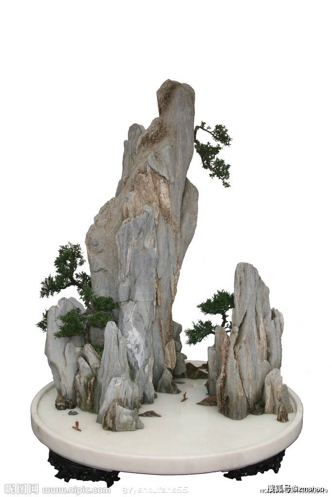 山石盆景图_盆景_山石